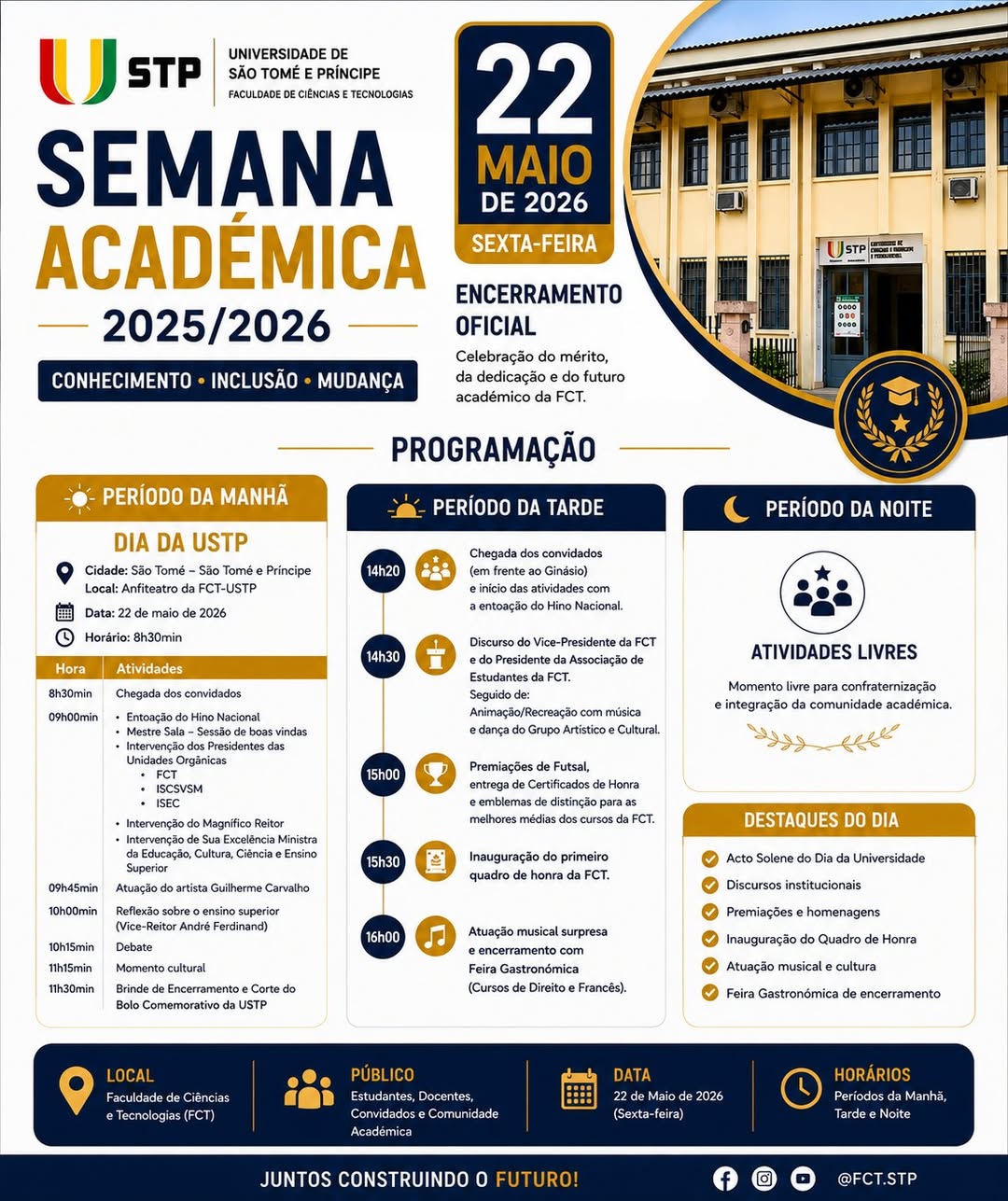 Dia da USTP 2026 - Encerramento da Semana Académica FCT