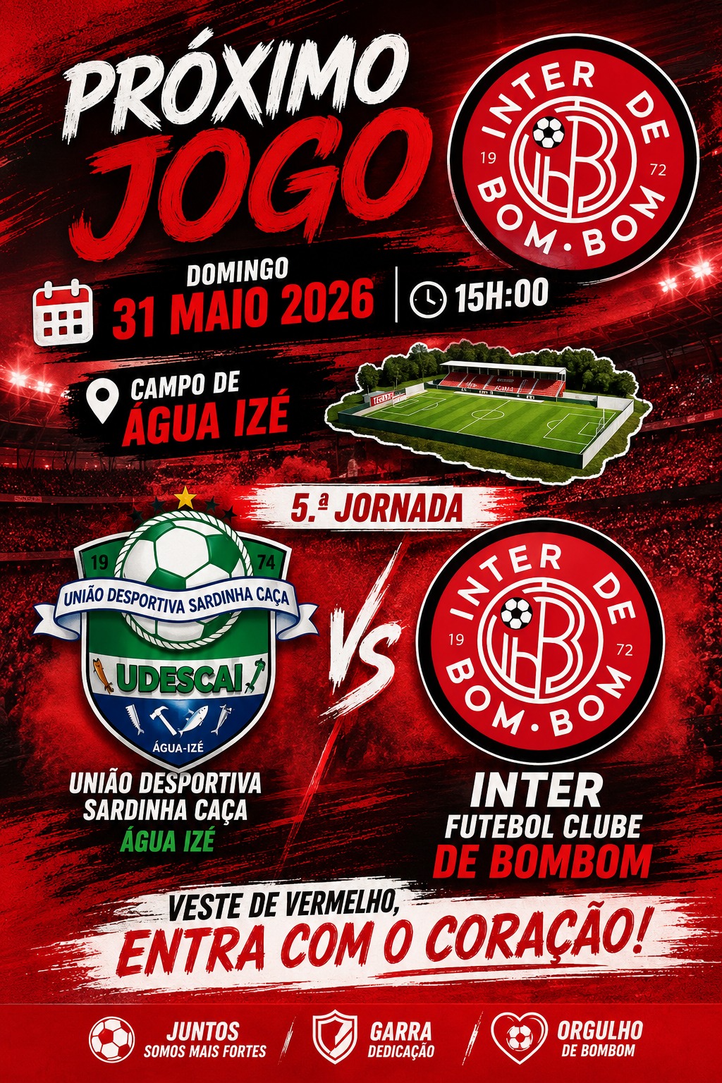 Próximo Jogo: União Desportiva Sardinha Caça vs Inter Futebol Clube de Bombom
