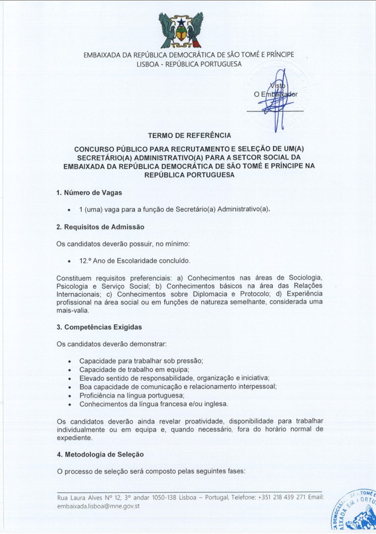 Concurso Público n.º 01/2026 para Secretário(a) Administrativo(a)