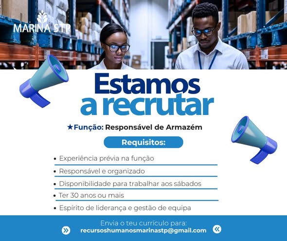 Recrutamento: Responsável de Armazém