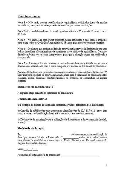 Regimes Especiais de Acesso e Ingresso no Ensino Superior 2026/2027