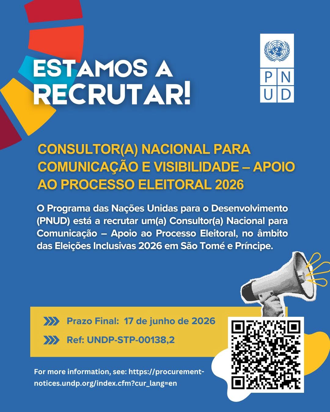 Vaga para Consultor(a) Nacional em Comunicação e Visibilidade
