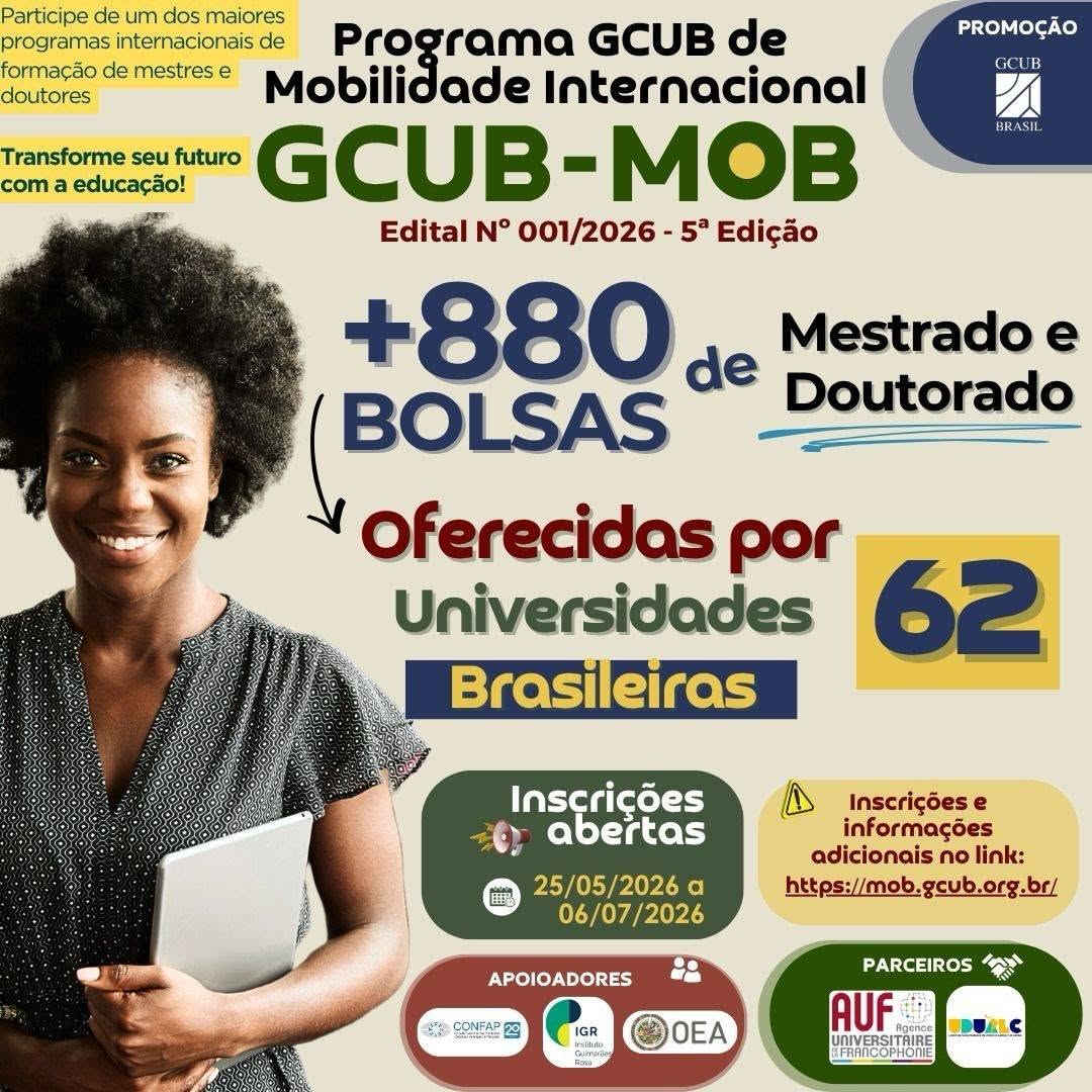 Programa de Bolsas de Mestrado e Doutorado GCUB-Mob