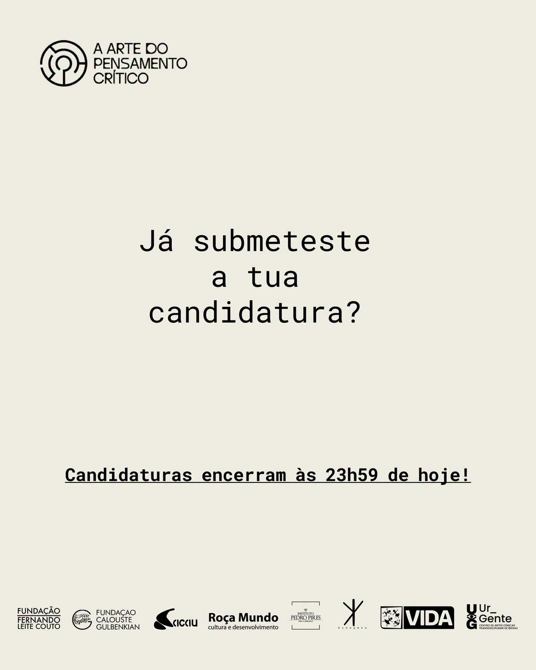 Candidaturas para A Arte do Pensamento Crítico