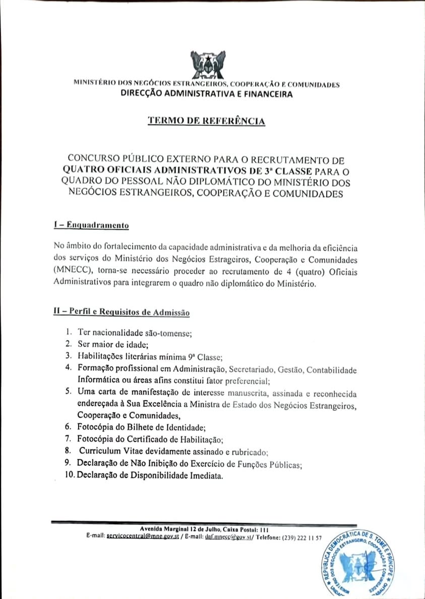 Concurso Público para Oficiais Administrativos