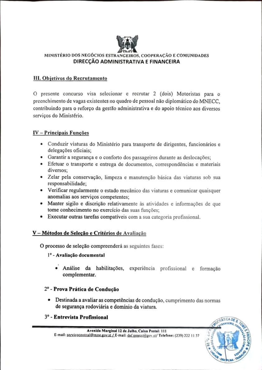 Concurso Público para Motoristas