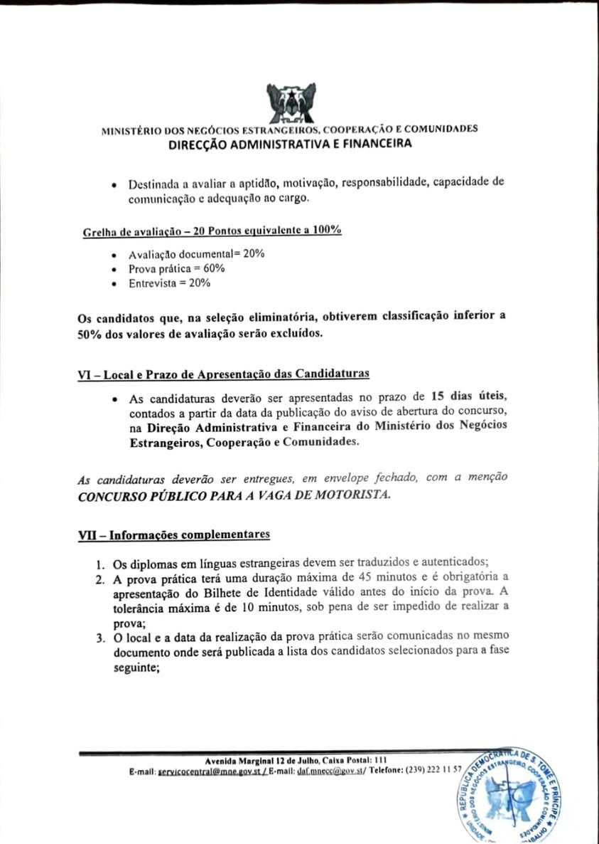 Concurso Público para Motoristas
