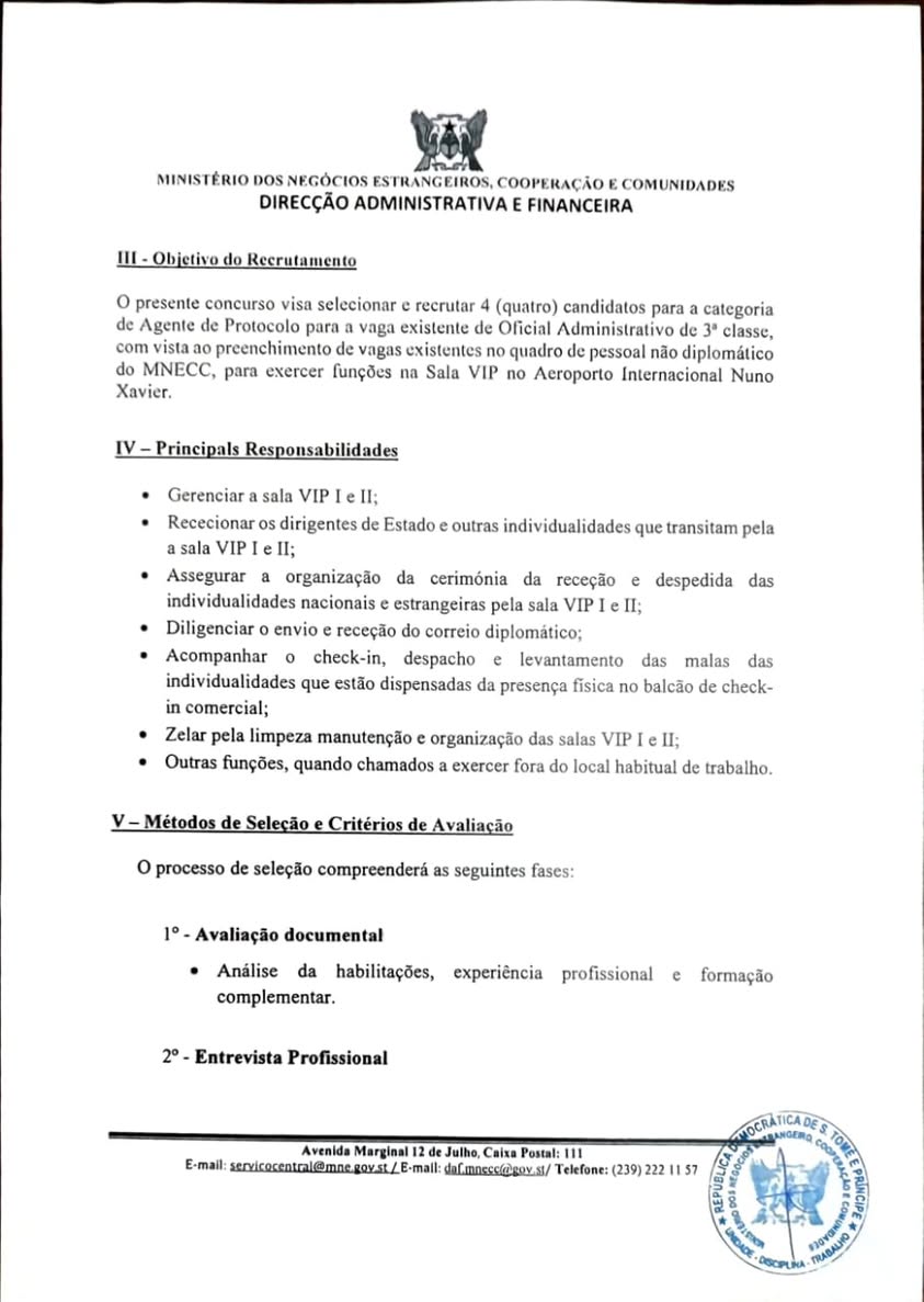 Concurso Público para Agentes de Protocolo