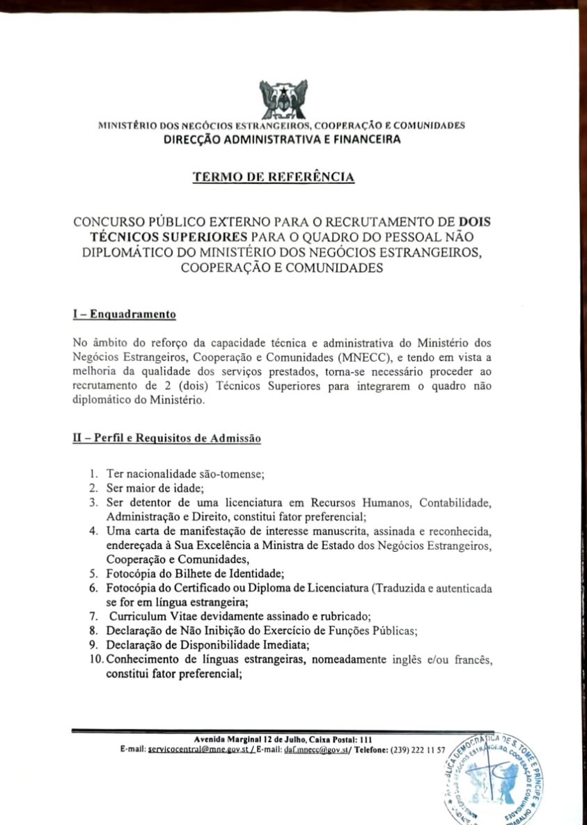 Concurso Público para Técnicos Superiores