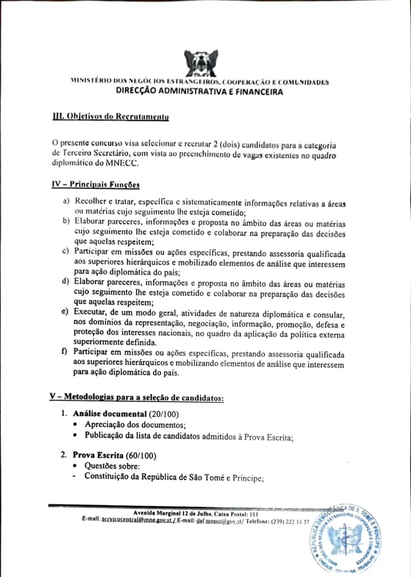 Aviso de Abertura de Concurso Público Externo