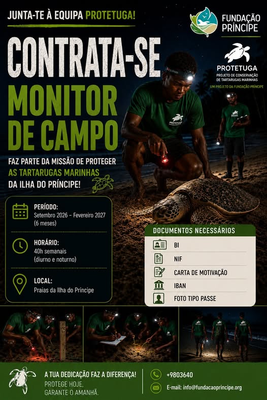 Contrata-se Monitor de Campo - Projeto Protetuga