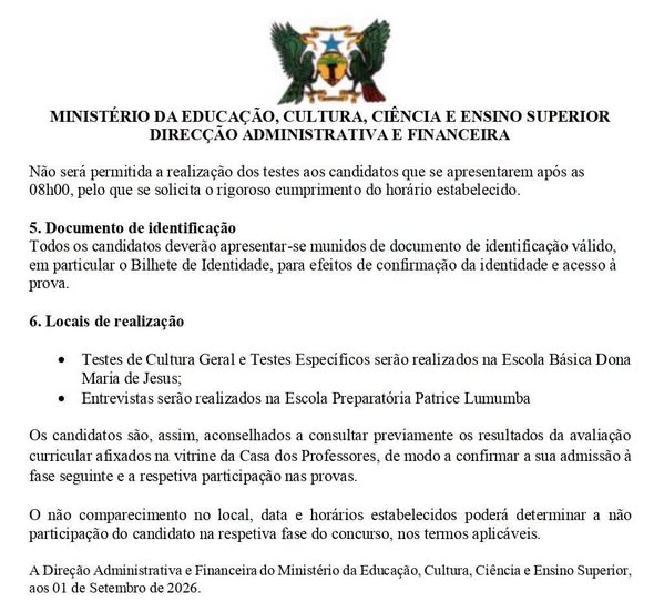Recrutamento de docentes: Resultados se encontram na vitrine