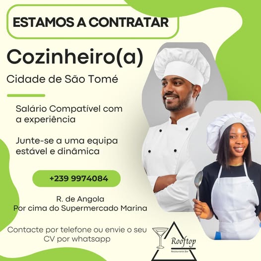 Oportunidade de Emprego: Cozinheiro(a)