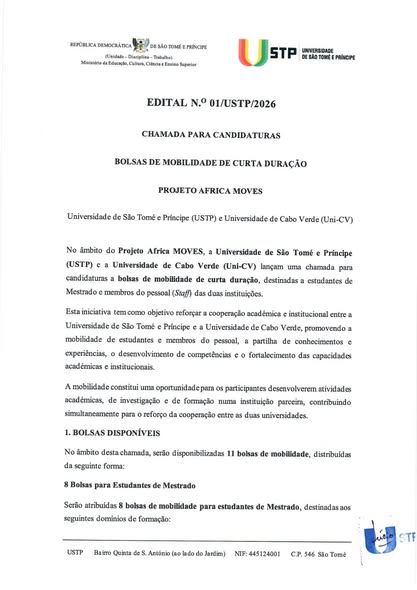 Chamada para candidaturas: Bolsas de mobilidade de curta duração