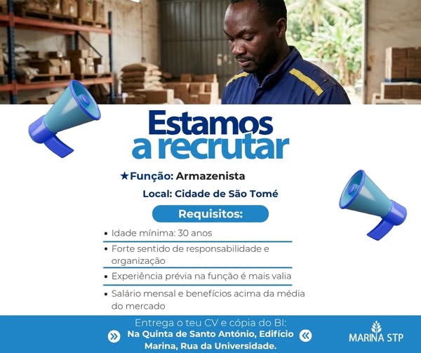 Recrutamento: Armazenista