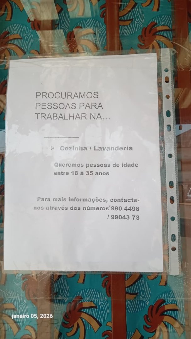 Procura-se Pessoal para Cozinha e Lavandaria