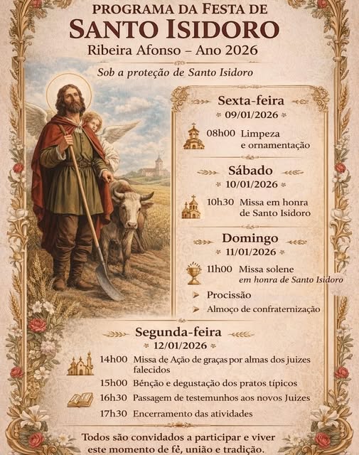Programa Oficial da Festa de Santo Isidoro 2026