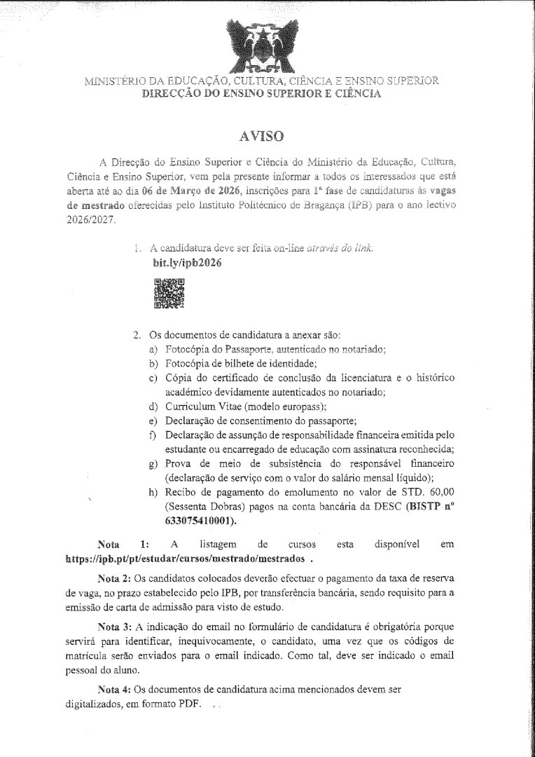 Vagas para CTeSP ,Licenciaturas e Mestrados