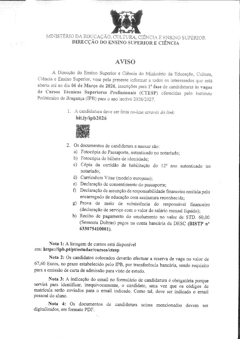 Vagas para CTeSP ,Licenciaturas e Mestrados