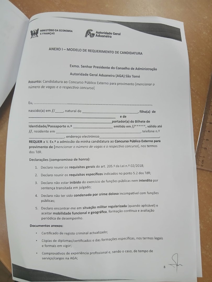 Provimento de Seis (3) lugares de Verificador Superior de 3ª Classe e cinco(5) Vagas na Categoria de Auxiliar de Verificação