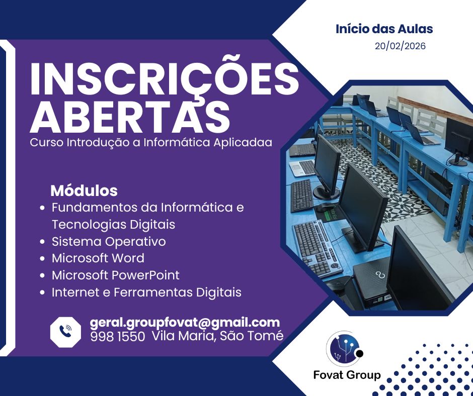 Inscrições Abertas | Curso Introdução à Informática Aplicada