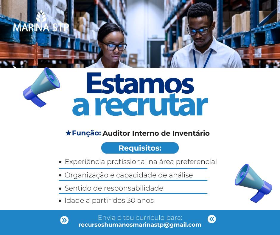 Vaga Para Auditor Interno de Inventário