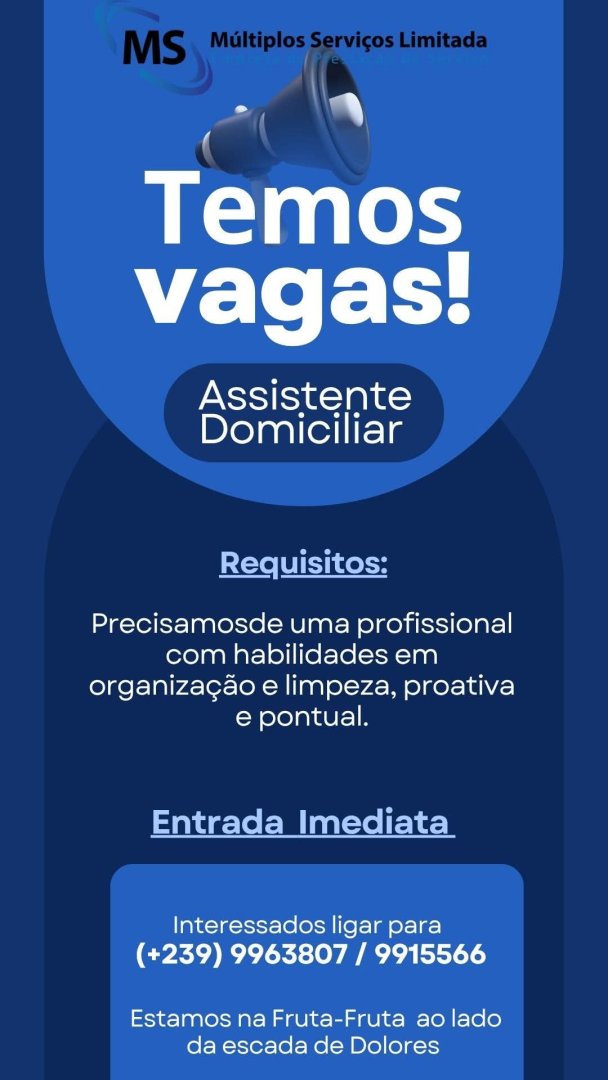Vagas de Emprego para Assistente Domiciliar