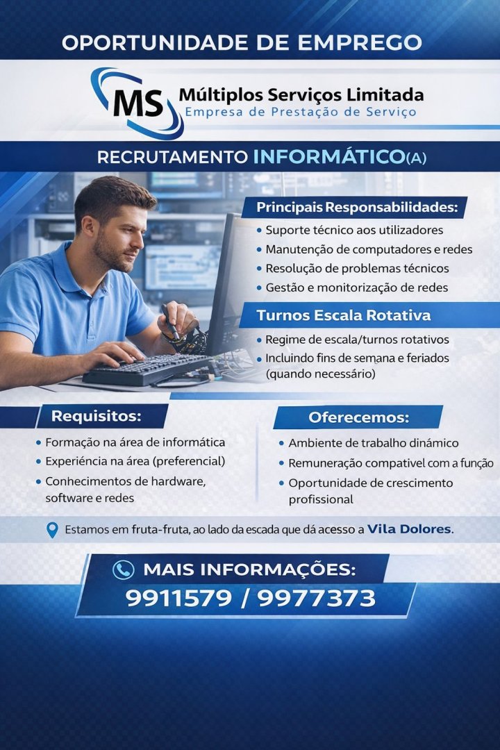 Vaga Para Técnico Informático