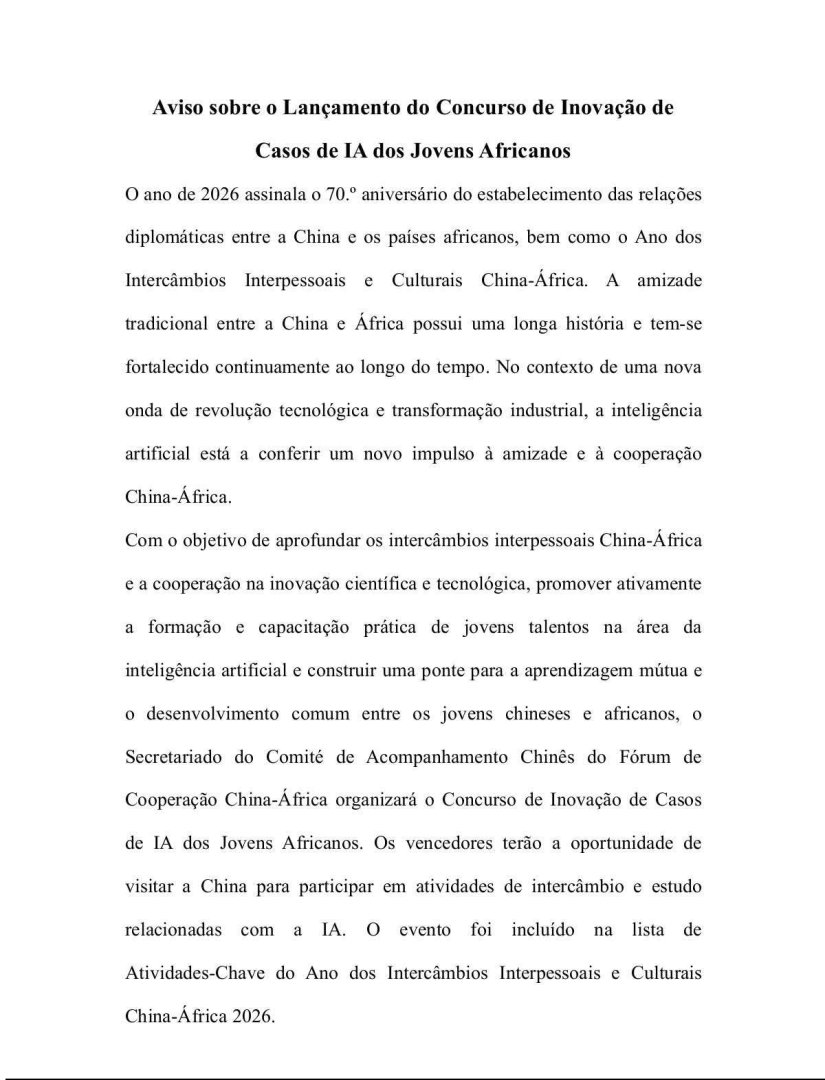 Concurso de Inovação de Casos de IA dos Jovens Africanos