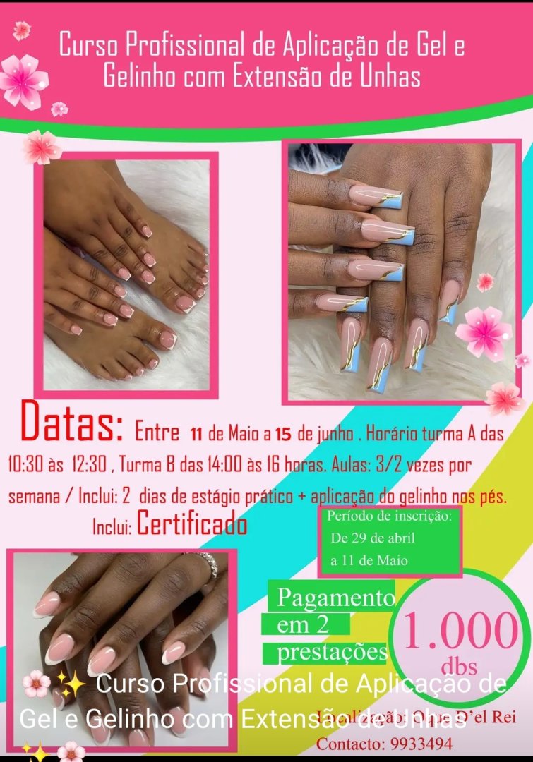 Curso Profissional de Aplicação de Gel e Gelinho com Extensão de Unhas