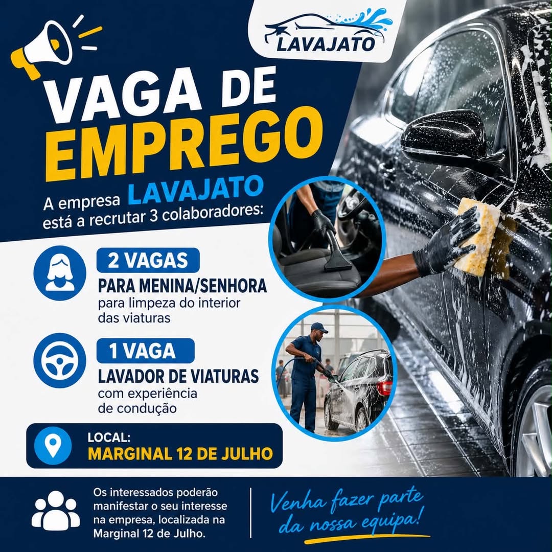 Vagas Numa Empresa de Lavagem De Carro