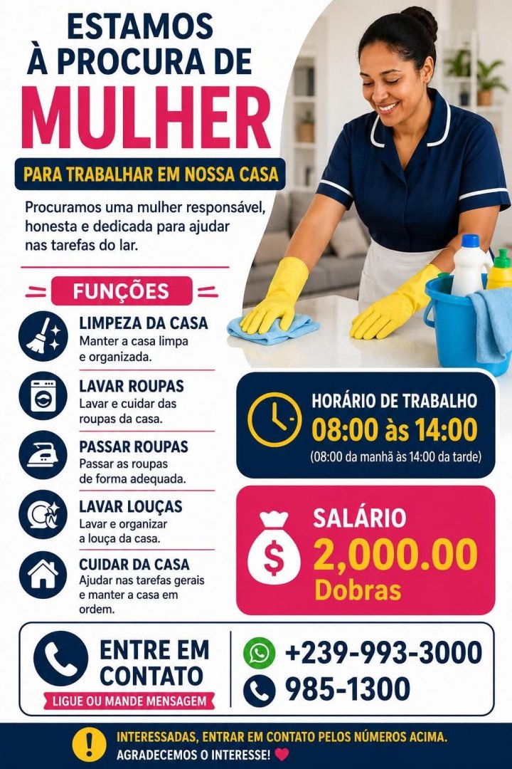 Vaga Para Empregada Doméstica