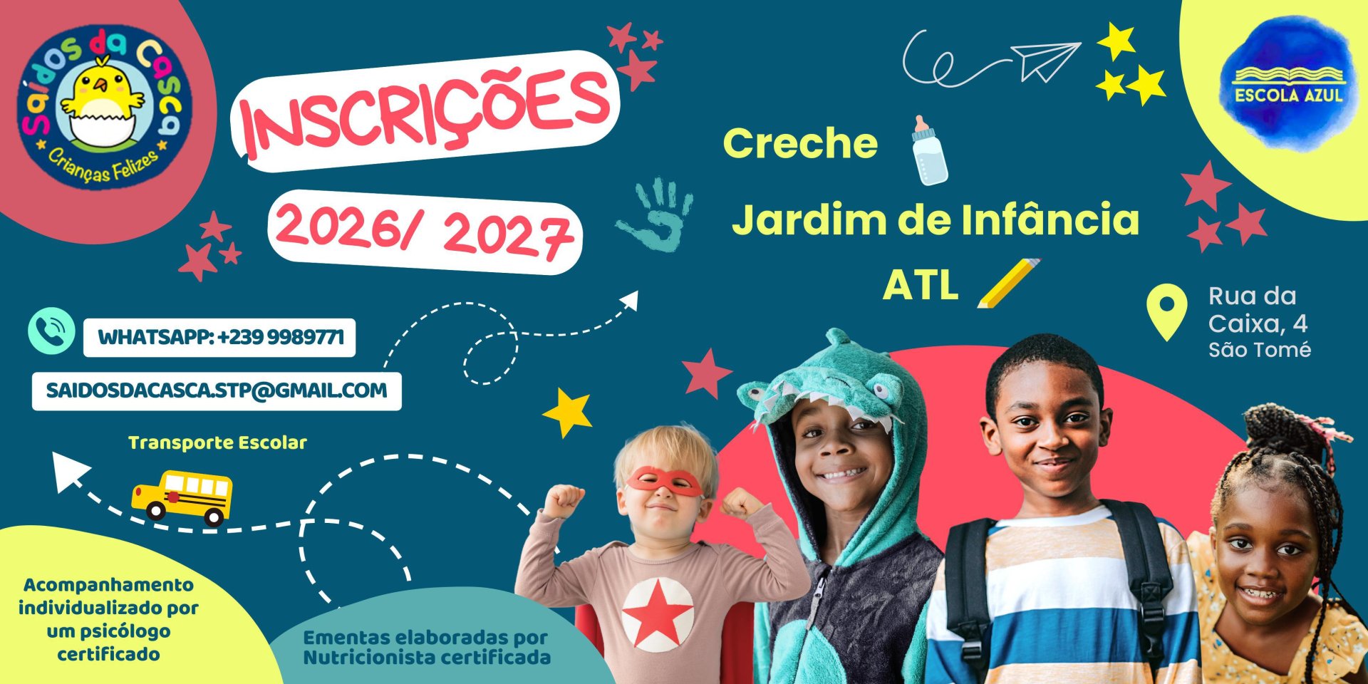 Inscrições Abertas 2026/2027 - Saídos da Casca