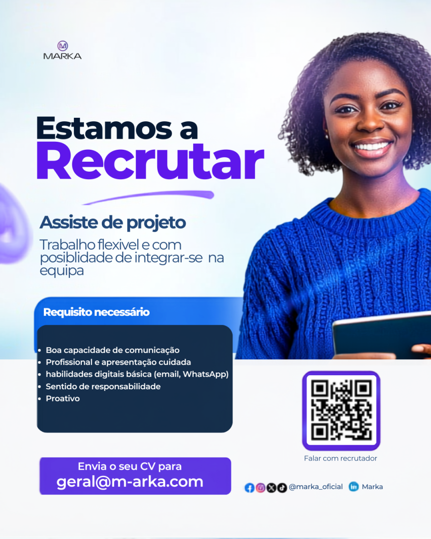 Estamos a Recrutar Assistente de Projecto
