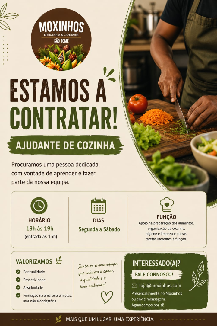 Vaga para Ajudante de Cozinha