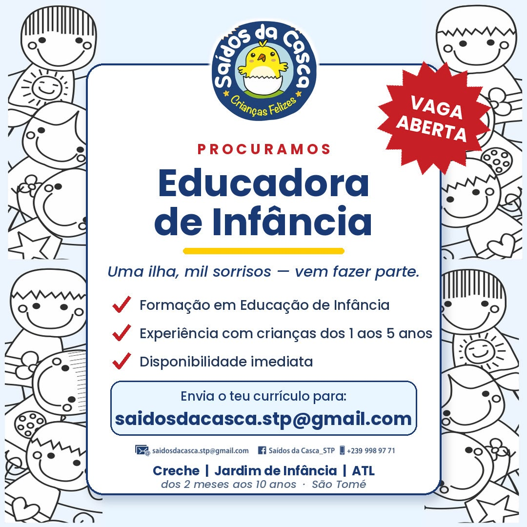 Vaga para Educadora de Infância