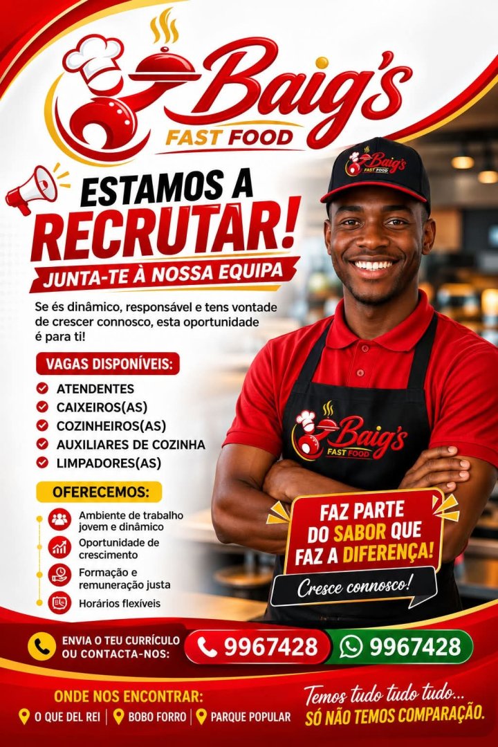 Recrutamento: Baig's Fast Food