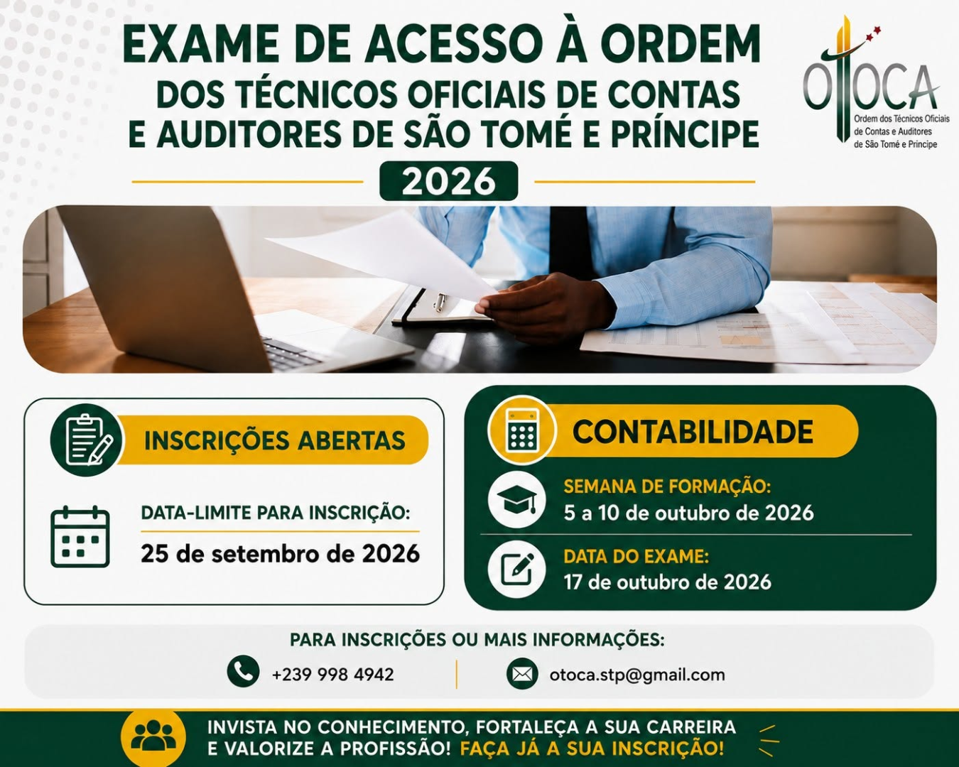 Exame de Acesso à Ordem dos Técnicos Oficiais de Contas e Auditores 2026