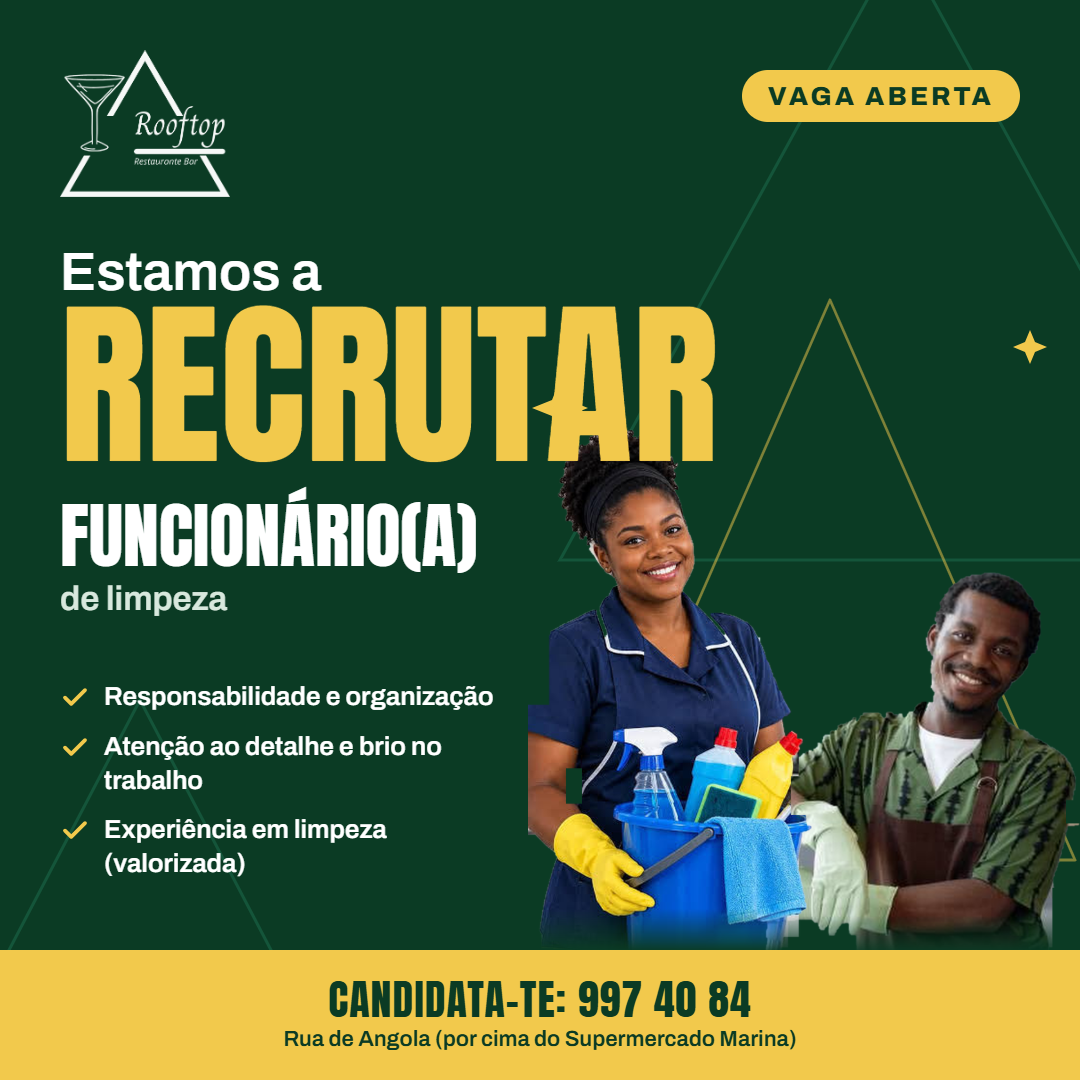 Vaga para Funcionária(o) de Limpeza
