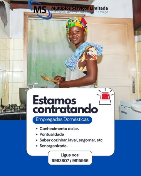 Vaga para Empregadas Domésticas