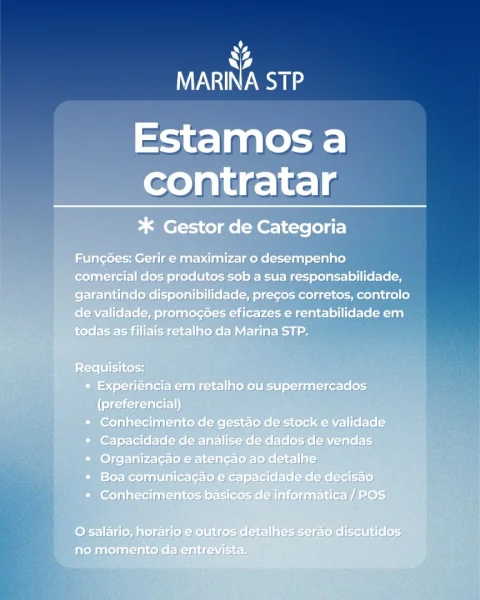 Vagas para Gestor/a de Categoria