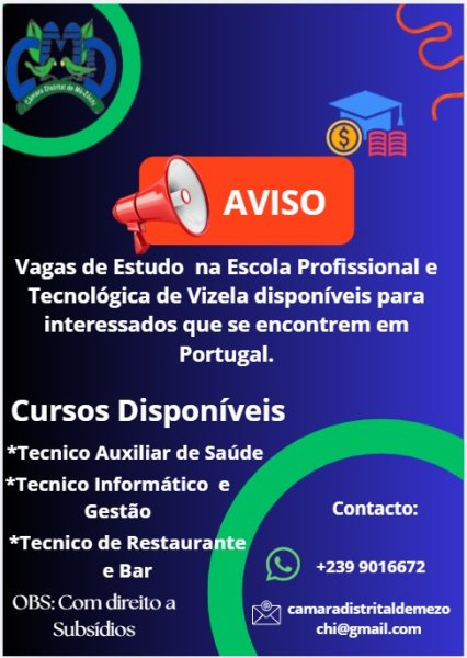 Vagas de Estudo em Portugal – Escola Profissional e Tecnológica de Vizela