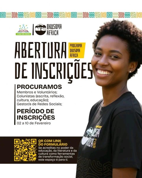 📣 ABERTURA DE INSCRIÇÕES | PROGRAMA OKUSOMA ÁFRICA