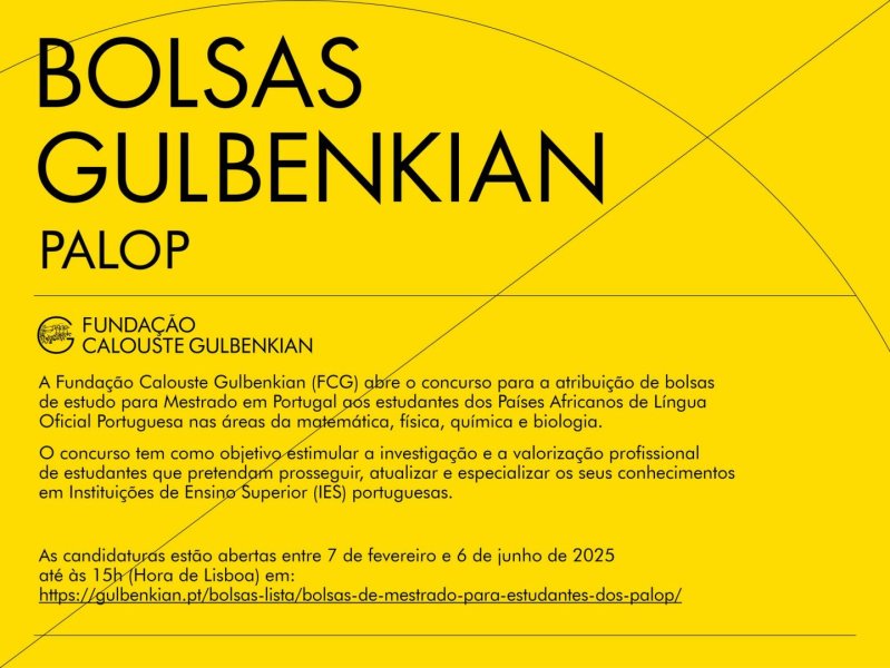 Bolsas de Mestrado para estudantes dos PALOP