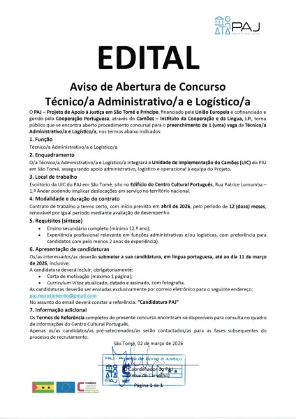 Vaga Para Técnico(a) Administrativo e Logístico