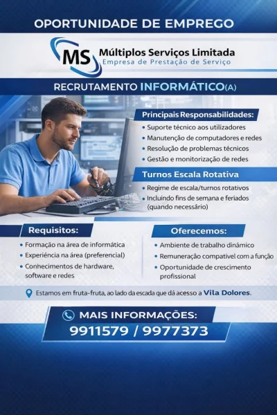 Vaga Para Técnico Informático