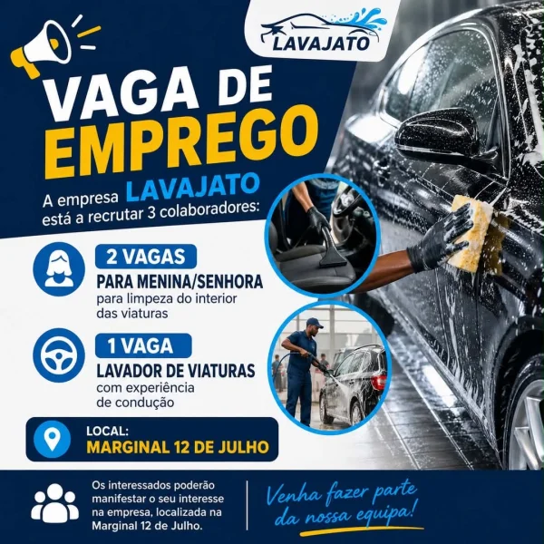 Vagas Numa Empresa de Lavagem De Carro