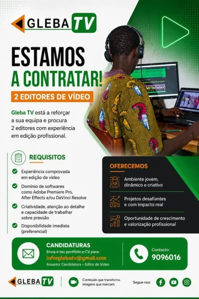 Vaga Para Editores de Vídeo