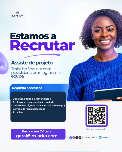 Estamos a Recrutar Assistente de Projecto