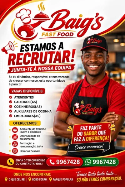 Recrutamento: Baig's Fast Food